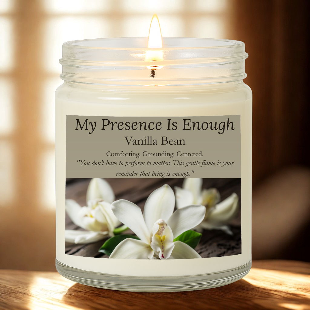 My Presence Is Enough candle